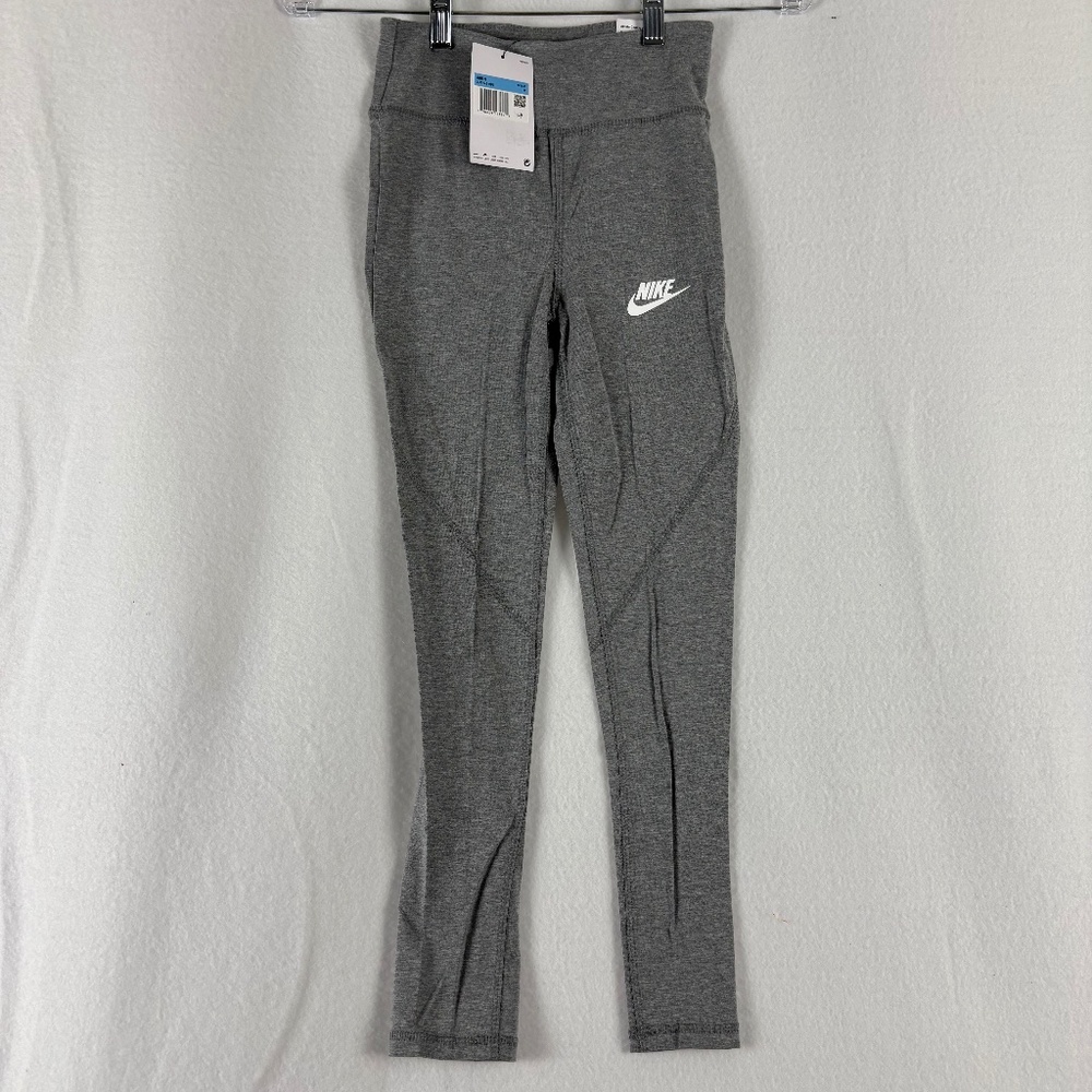 Nike, Leggings, Gray, Size M Girl's Tight Fit, High Rise, Full Length, NWT New